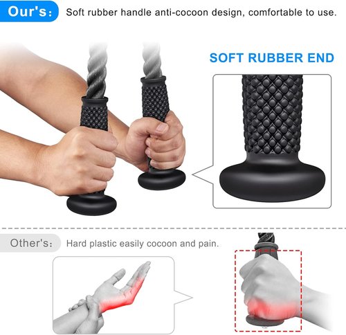 Kipika Tricep Pull Down Attachment - Cable Machine Accessory for Home Gym | Durable Pulley System