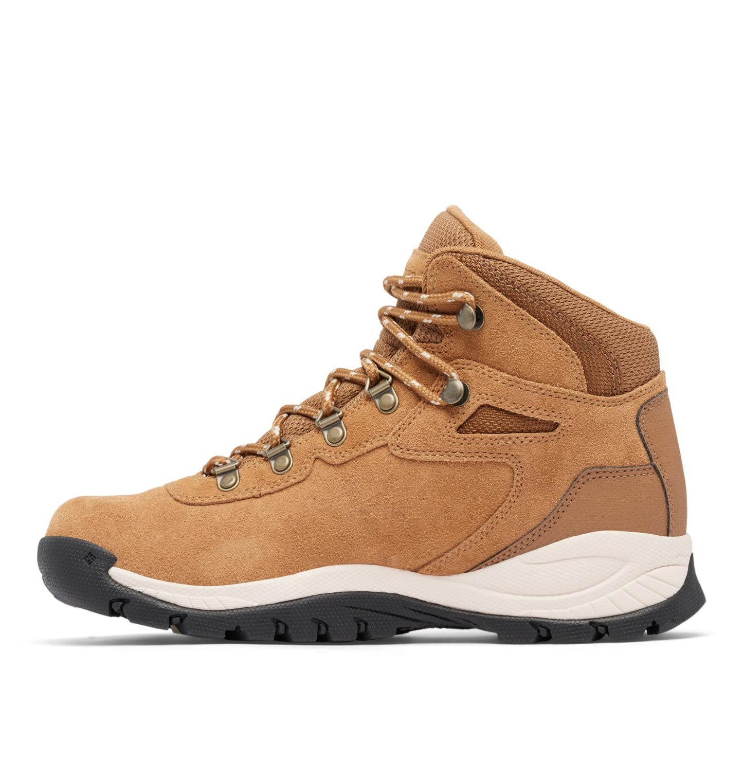 Columbia Womens Newton Ridge Plus Waterproof Amped, Elk/Dark Stone, 7 Wide