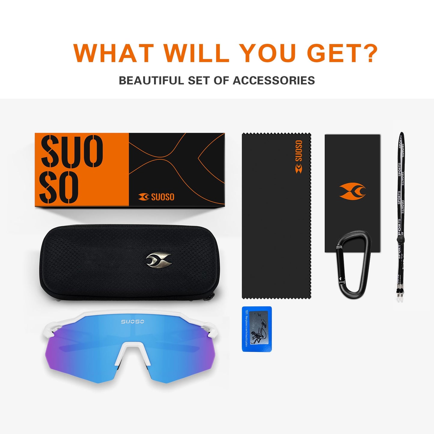 suoso Polarized Sports Sunglasses for Men: Women UV Protection youth Cycling Running Baseball Sun Glasses Softball Goggles - Green