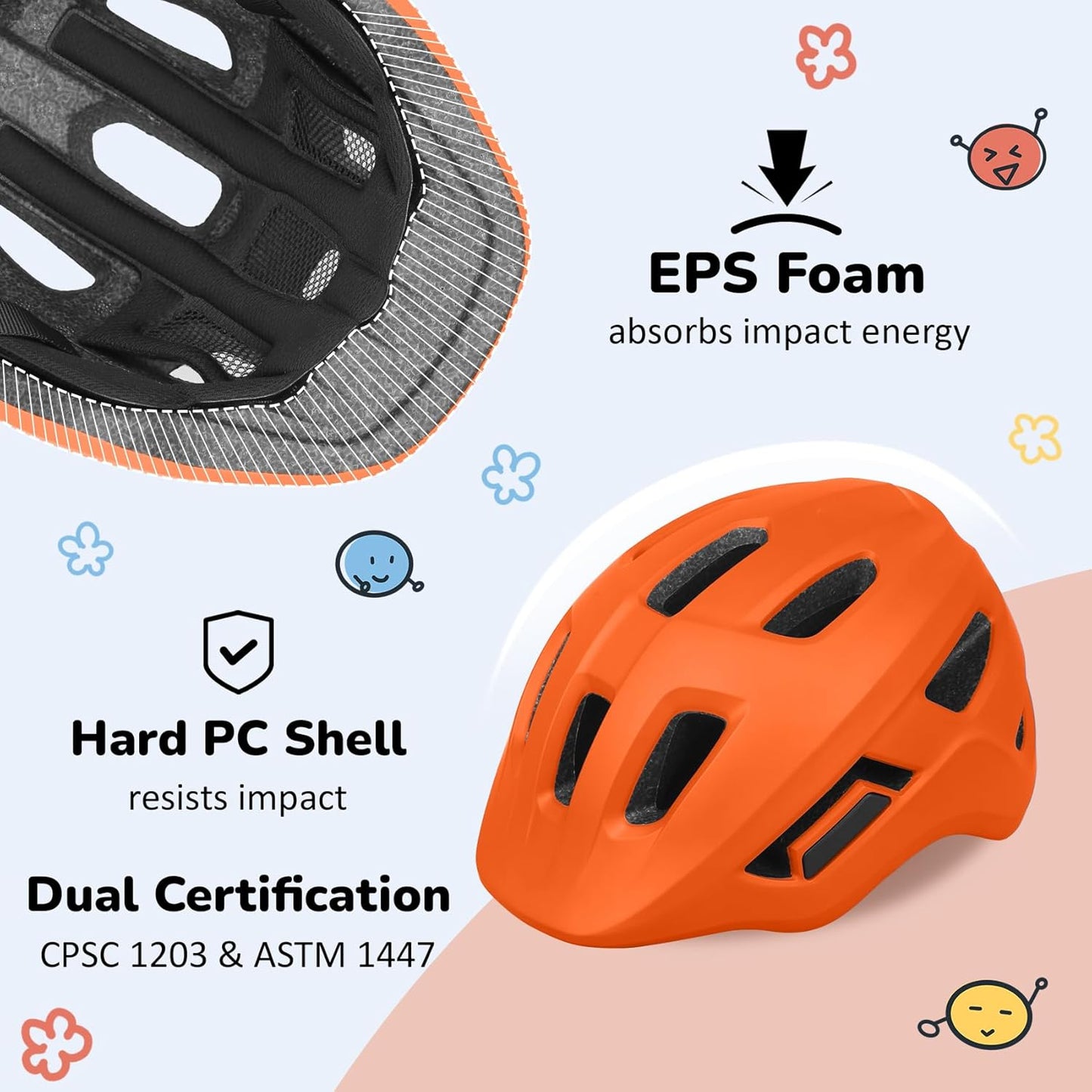 Skiennix Toddler Bike Helmet - Adjustable Multi-Sport Design for Ages Infant to Schoolchild | 2 Sizes Available
