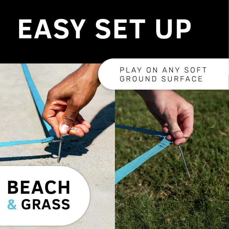 Waboba Battle Bird - Rethink Your Paddle Game – Backyard Set Includes: 2 Wearable Paddles, 2 Small Birdies and a Easy Court to Set-up with Stakes - Size 200 x 120 x 228 mm