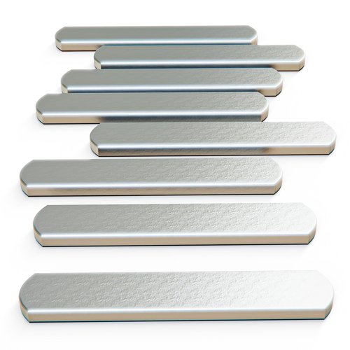 Mavee Fractional Weight Vest Plates, 8 Pack (3.5 Lbs Total / 5.9 Inch), Electroplated Rustproof Solid Steel Inserts for Rucking, Tactical Carrier & Strength Training