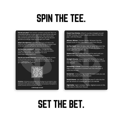 Chump Change | Fun Golf Gambling Game | On-Course Golf Spinner | Golf Bag Tag