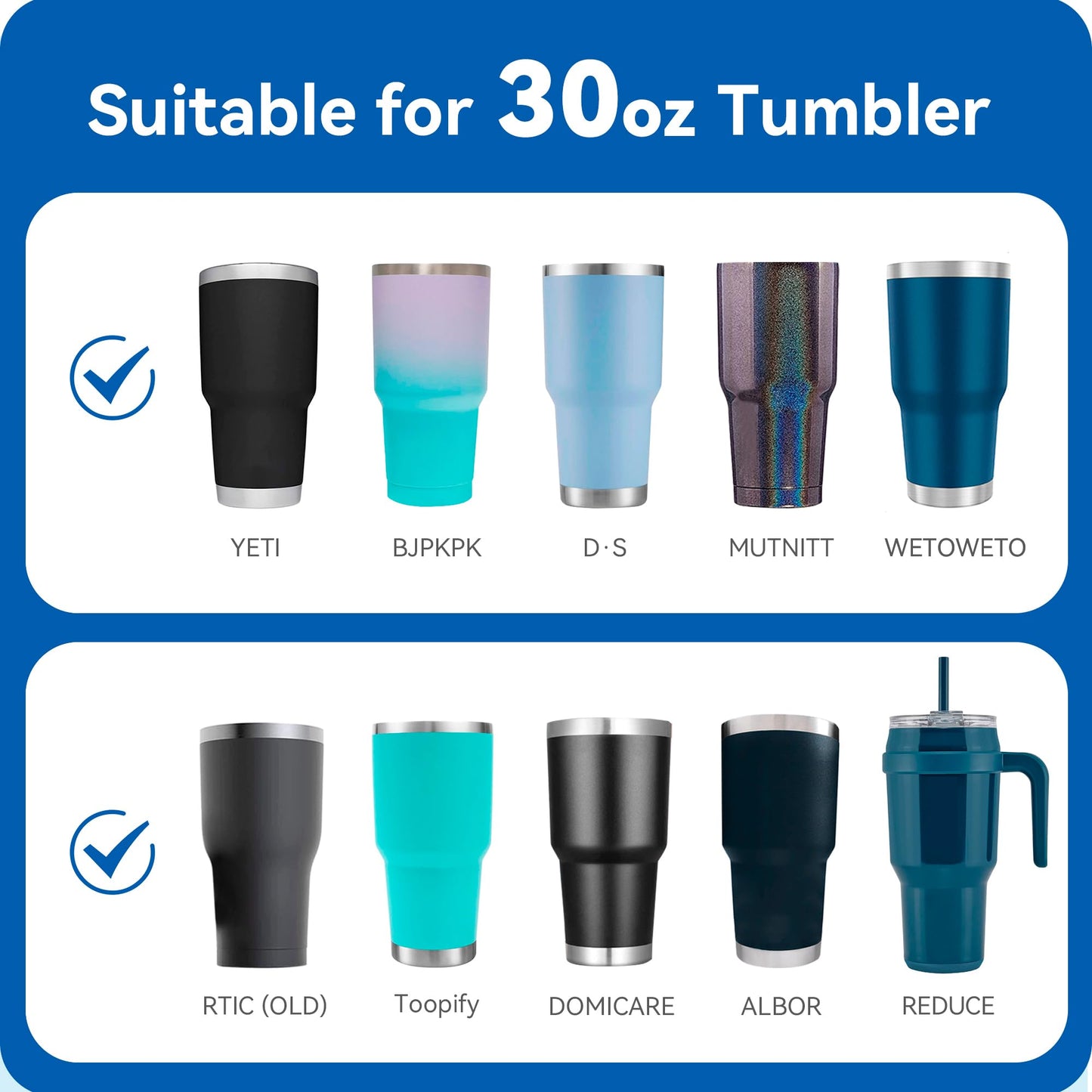 Prurex 30oz Tumbler Lids for YETI Rambler, Fit for Silver Buffalo 40oz Tumbler, Replacement Spill Proof Splash Resistant Lids Covers for 3.7" Cup Mouth, BPA-free