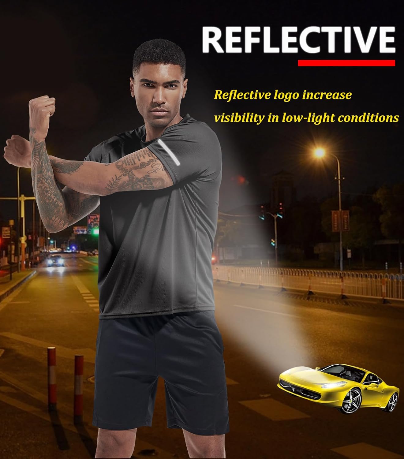 Boyzn Men's Workout Running Shirts - Dry Fit Moisture Wicking Athletic Tee | 1, 3, 5, or 7 Pack