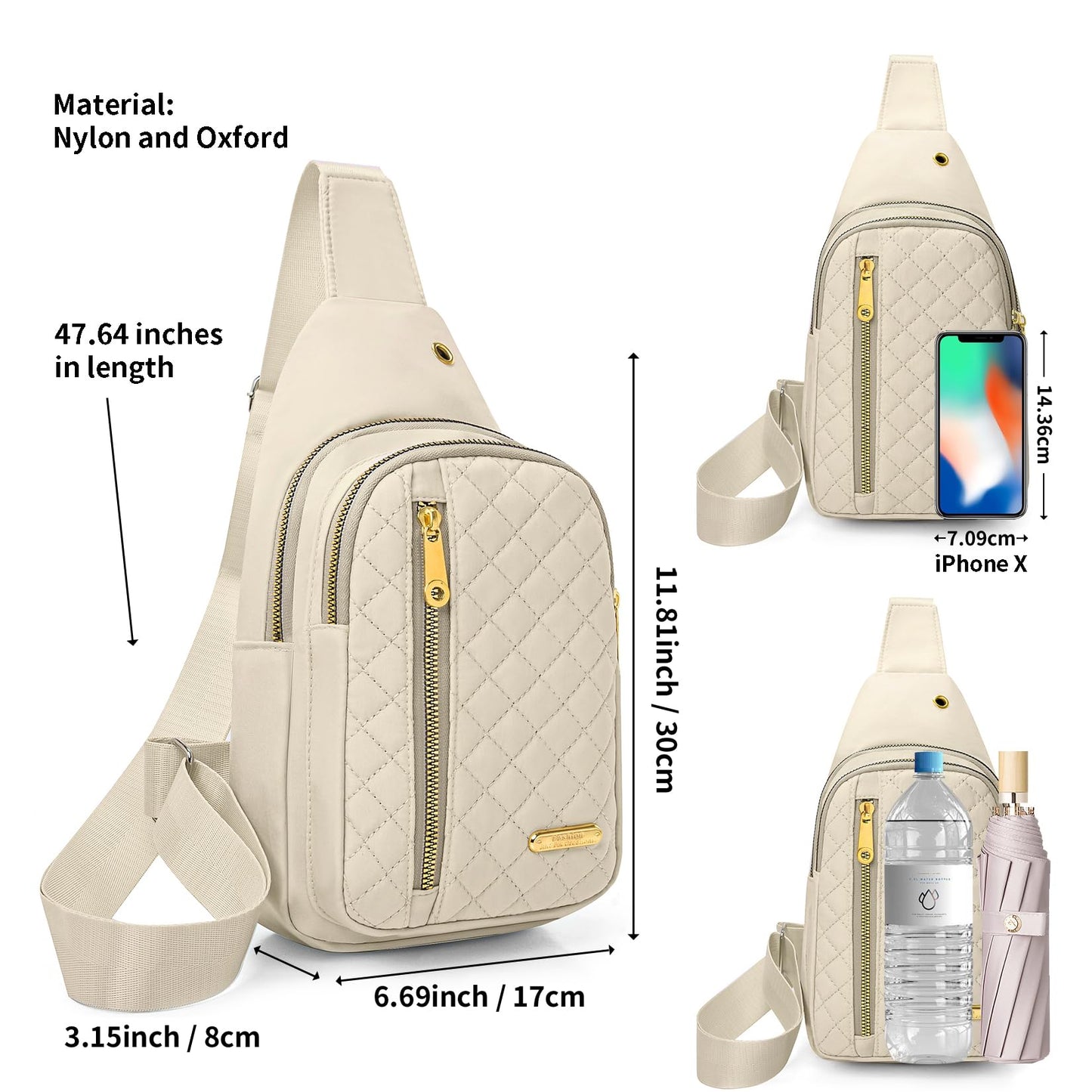 Aisijimo Small Sling Bag For Women Men Casual Crossbody Sling Backpack