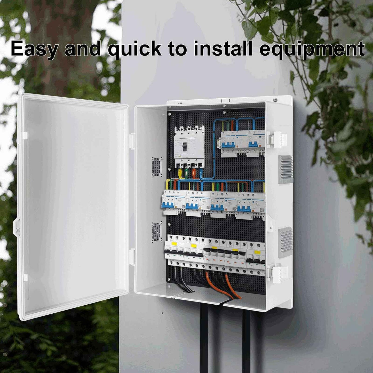 Namunanee Outdoor Electrical Junction Box, ABS Water Resistant Enclosure with Internal Mounting Panel & Hinged Cover (18.1" H* 12.6" L* 4.3" W)