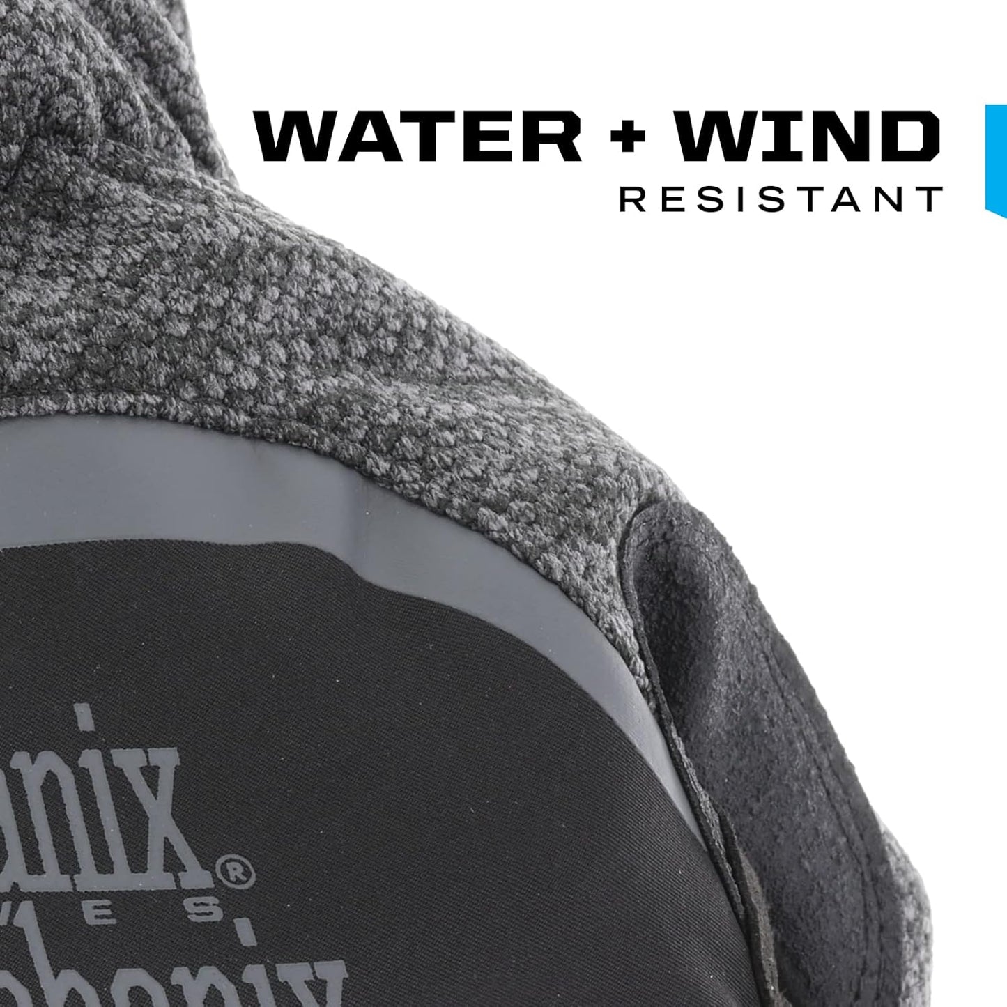 Mechanix Wear ColdWork FastFit Winter Work Gloves - Wind & Water Resistant, Fleece Insulated, Touch Capable | Black/Gray, Large