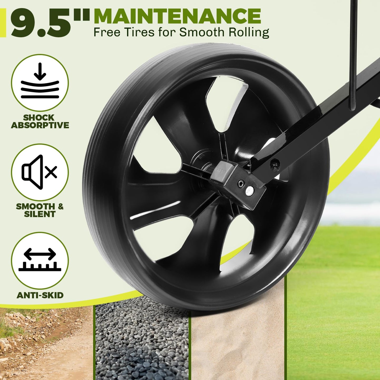 WAYTULES 2-Wheel Golf Pull Cart – Lightweight Foldable Golf Push Cart with Durable Steel Frame, Adjustable Web Straps, Compact Design for Walking Golfers(Black)