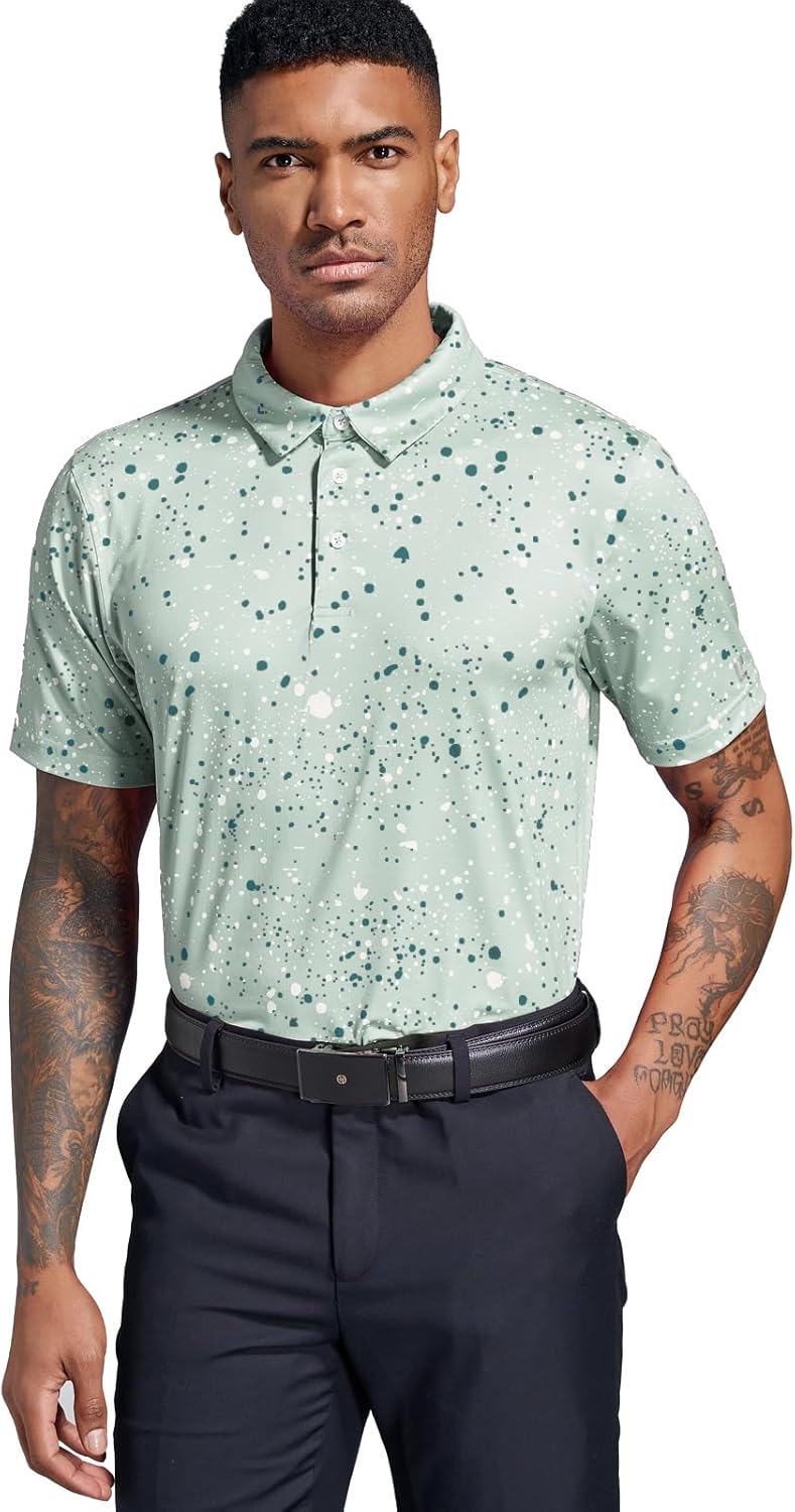 Regine Switzerland Golf Shirt - Men's Dry Fit Performance Polo with Moisture-Wicking | Short Sleeve Print