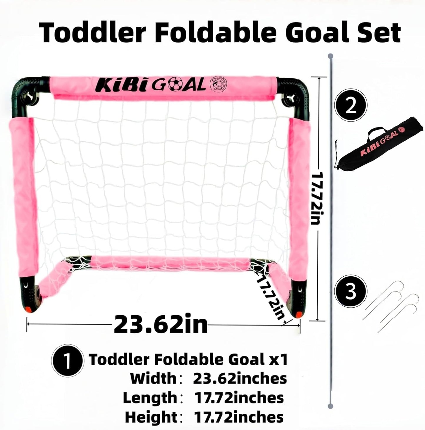 Skiennix Small Foldable Soccer Goal - Perfect for Kids | Indoor & Outdoor Mini Soccer Fun