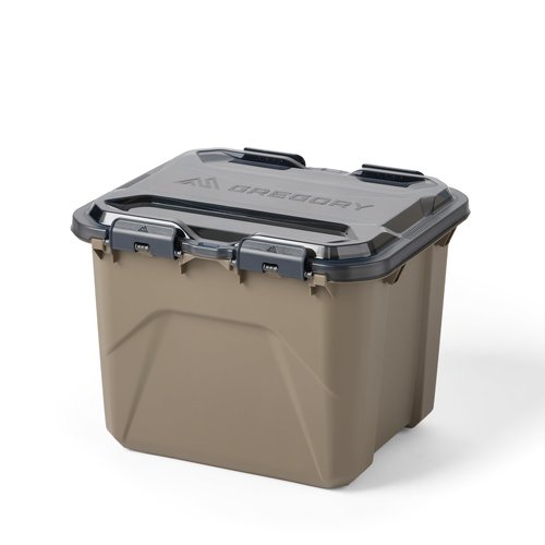 Gregory Alpaca 50L Waterproof Gear Organization/Camping Gear Box with Transparent Removable Lid, Mirage Tan