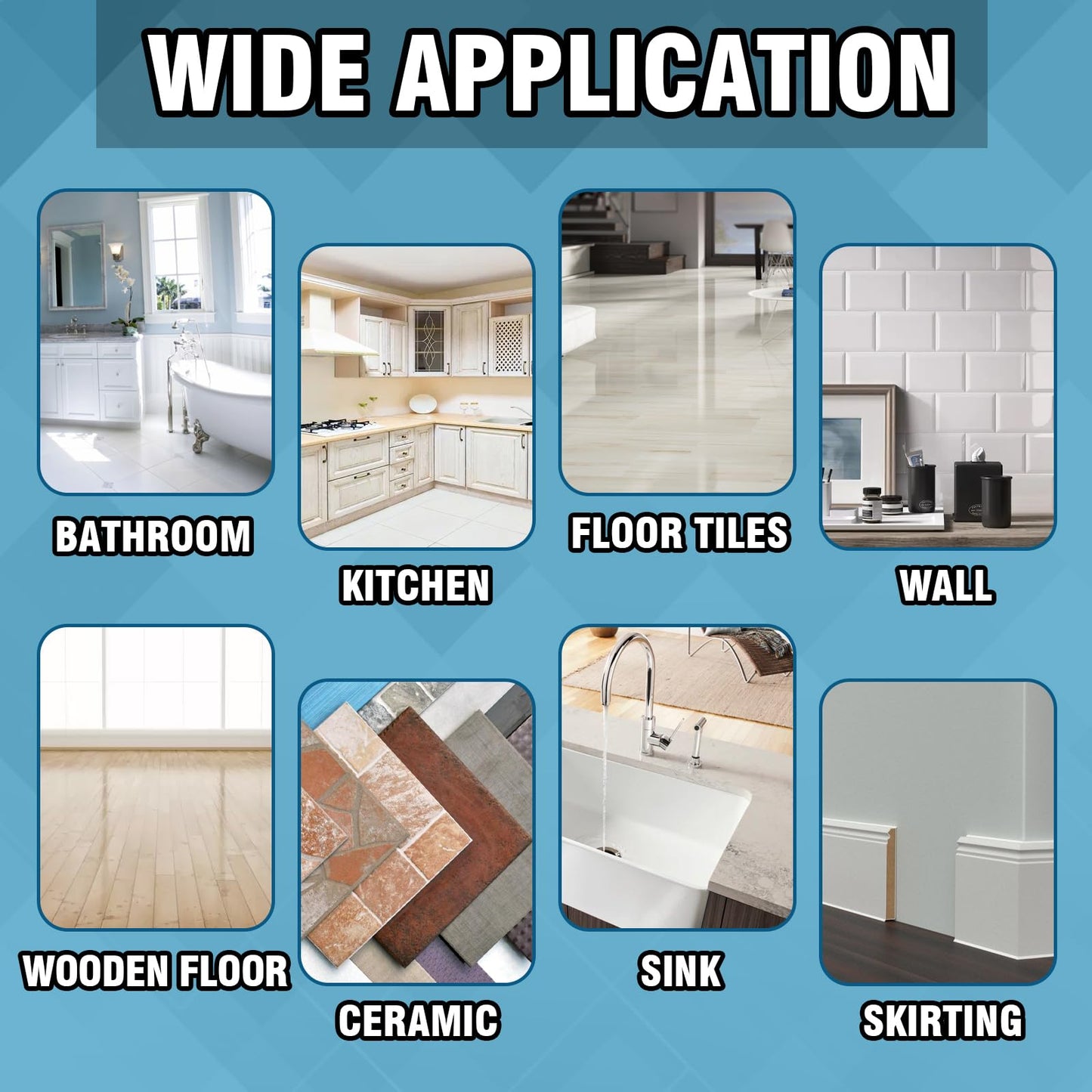 Construction Adhesive Heavy Duty, Cement Glue for Concrete, Floor, Wall, Stone, Wood and More, 7.4 Ounce Tile Squeeze Tube, Suitable for Rough Bonding Surface (220ml*1)