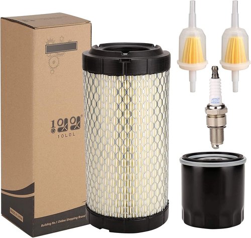 10L0L Golf Cart Tune Up Kit for Club Car Precedent 2004-UP with Kawasaki Engine, Includes Air Oil Fuel Filter 102558201, 1016467, 102003201, Spark Plug BPR2ES