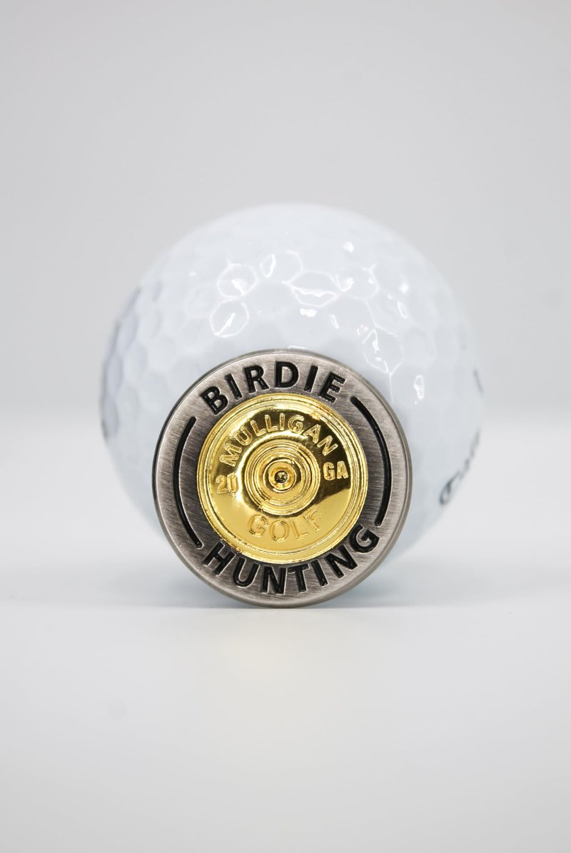Mulligan Hooligan Golf Ball Marker + Magnetic Hat Clip, Funny and Unique Golf Gift, Premium Quality, The Perfect for Your Favorite Golfer, Golf Accessories for Any Occasions (Birdie Hunting)