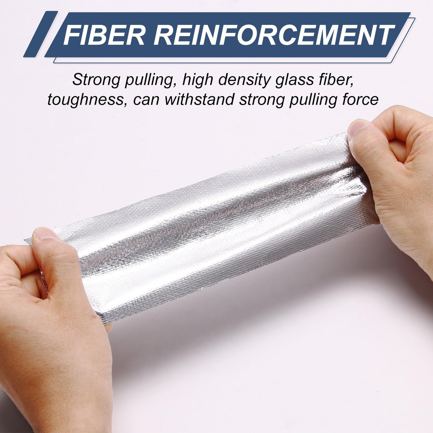 AIYUNNI Fiberglass Aluminum Foil Tape 2 Inch x 66 Feet (5.9mil) – Heavy Duty HVAC Metal Tape,High Temp Waterproof Insulation Adhesive for Ductwork, Furnace, Dryer Vent, AC, Pipe Sealing & Repair