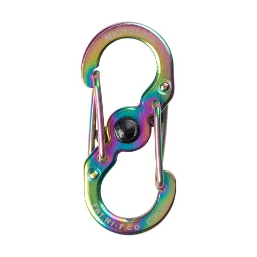 Nite Ize S-Biner MicroLock Stainless Steel - Durable Key Holder Carabiner Clip - S-Biner with Locking Gates - Durable & Strong Mini Carabiners for Keychain Accessories - Spectrum (5 Pack)