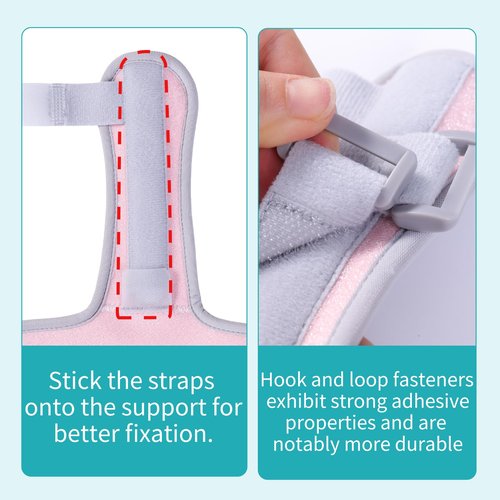 ENLUNTRA Finger Splint Brace Supports Index finger,middle finger,ring finger,pinky splint,Adjustable Right or Left Hand Brace,Straightening for trigger finger splints(pink)