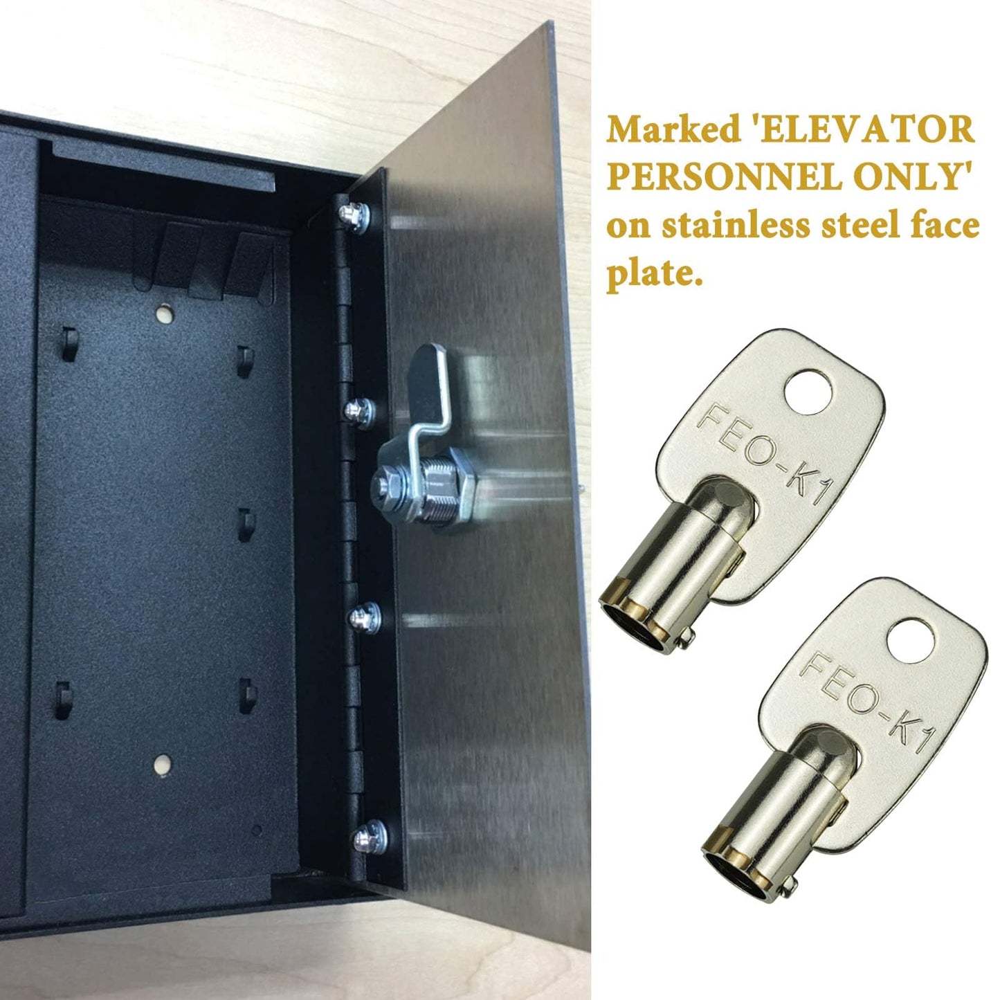 FEO-K1 Elevator Key K1 Fire Service Key Recall Reset Keys Silver Pack of 2