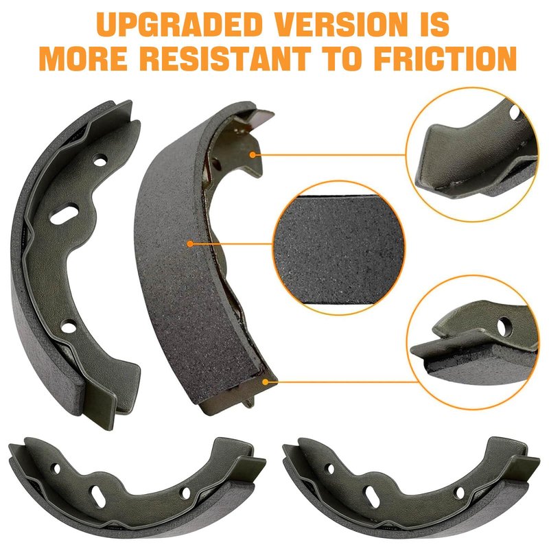 EZGO TXT Brake Hub Drum Maintenance Kit for 1997-2008 EZGO TXT Electric Vehicles, Includes Brake Drums Brake Shoes Spring Kits, OEM# 19186G1 70794G01 70795G01, Not Fit Gas Models