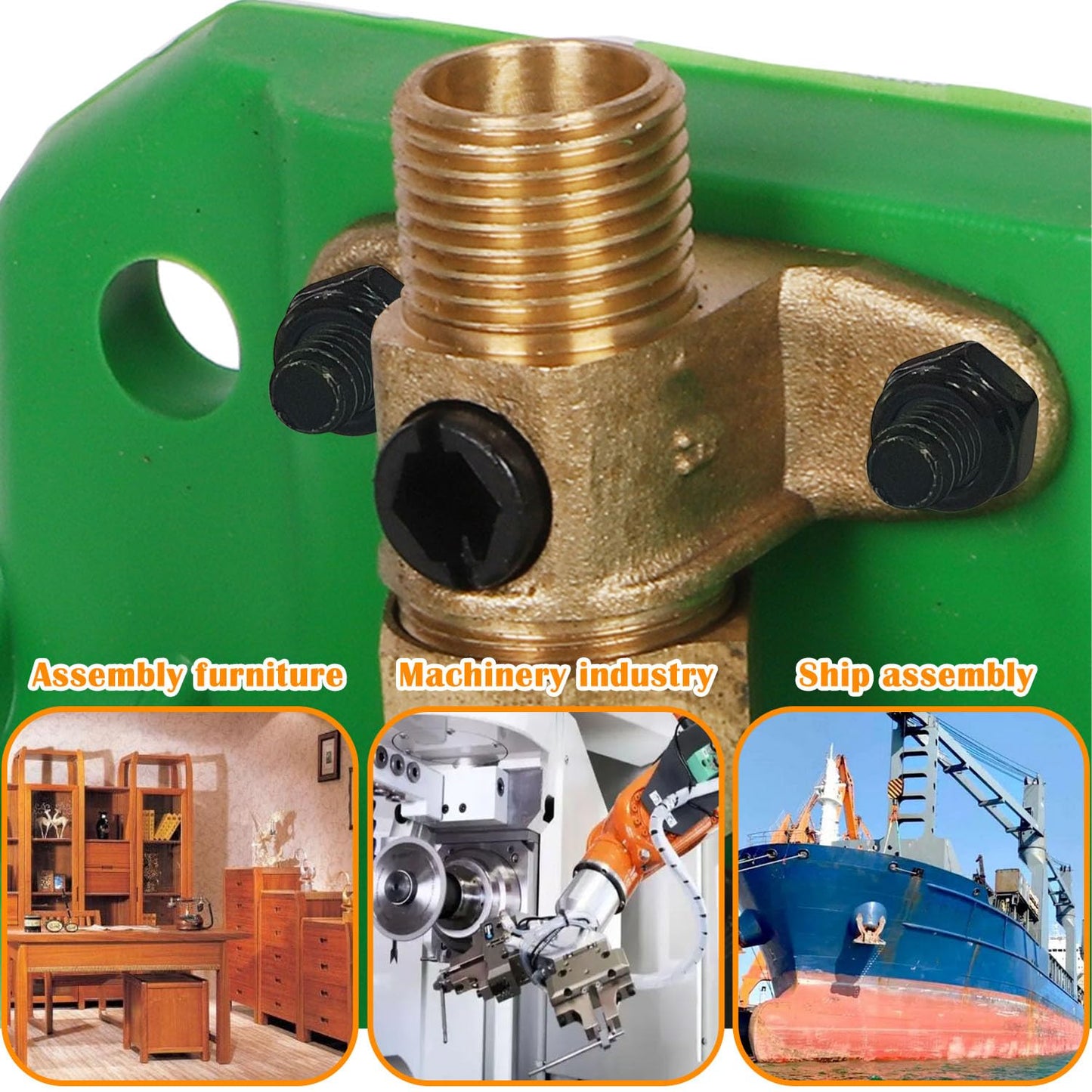 weideer 30pcs 1/4-20 x 1-1/2" Nuts and Bolts Kit, Stainless Steel 18-8 (304) Flat Head Hex Socket Cap Furniture Bolts,Nylon Insert Hex Lock Nuts with Hex Spanner