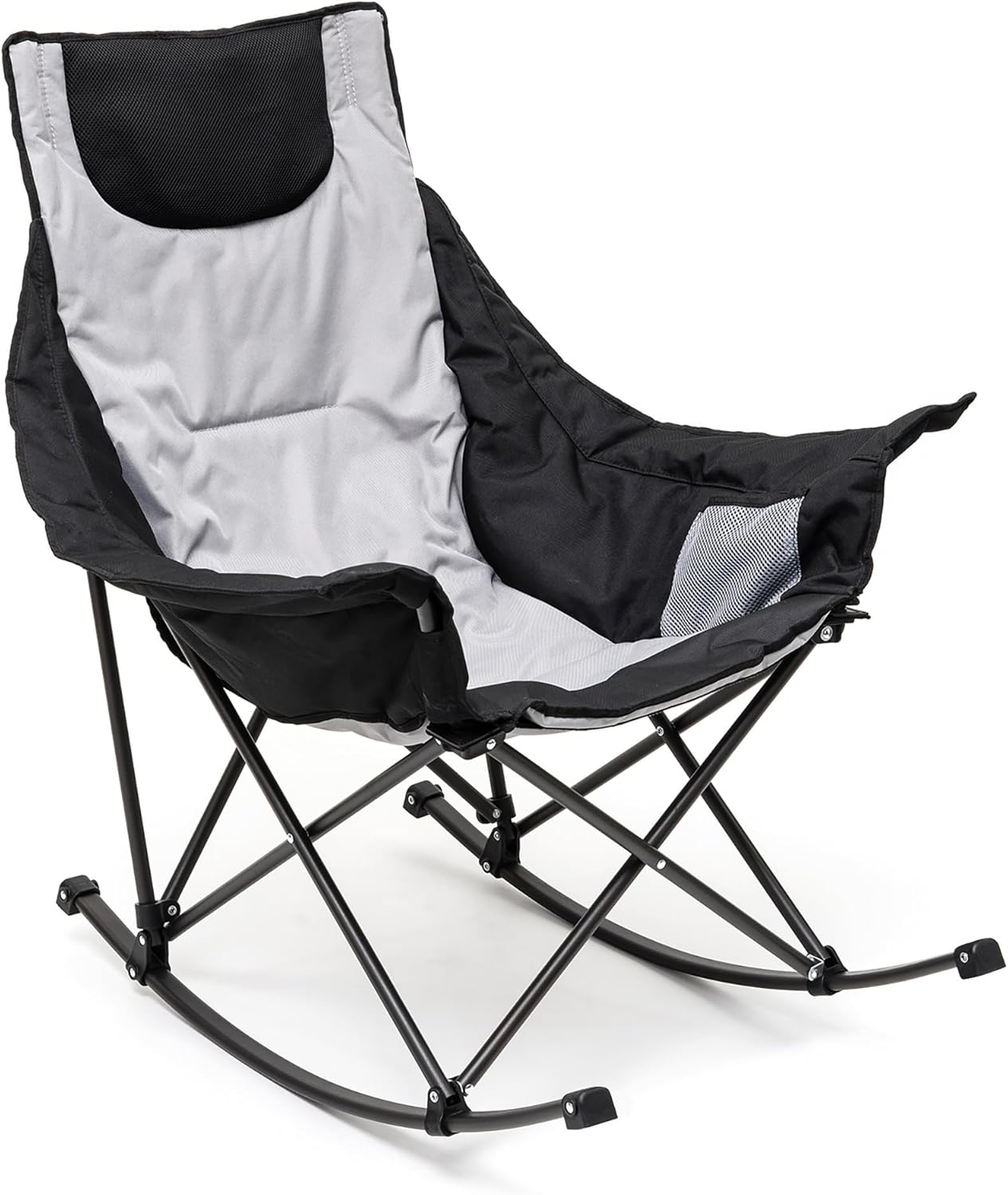 SUNNYFEEL Oversized Rocking Camping Chair - Fully Padded High Back Recliner with Side Pocket | Supports 500 LBS