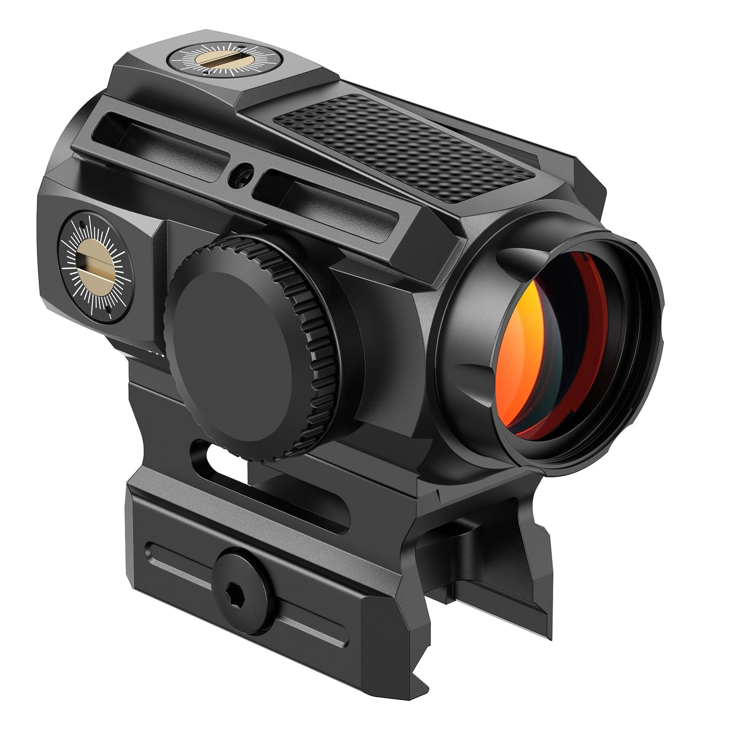 CVLIFE EagleFeather X Solar Multi-Reticle Red Dot Sight for Rifle,1x20mm 2MOA Dot 40MOA Circle Motion Awake Solar Optics with Quick Detach Mount Flip Up Covers,IPX7 Waterproof Fogproof
