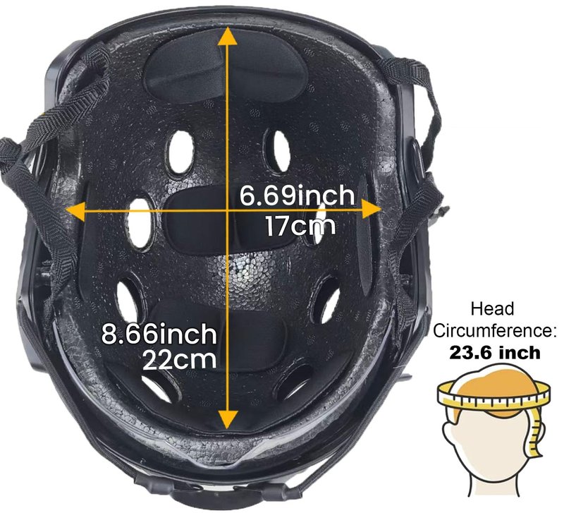 ATAIRSOFT PJ Type Tactical Multifunctional Fast Helmet with Visor Goggles Version Black