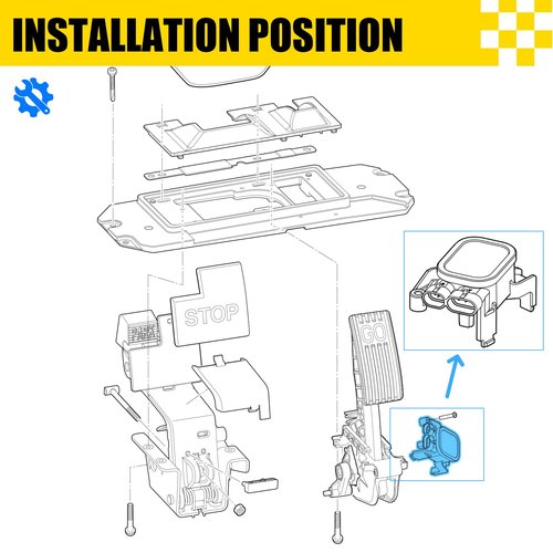 IOOBLBEI Golf Cart MCOR 4 Throttle Potentiometer for Club Car DS/Carryall/Tempo/Precedent, Club Car MCOR for 2012-UP Golf Cart, Replaces OEM#105116301,103850401(MCOR 3)