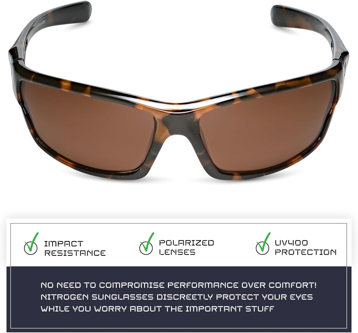 Nitrogen Polarized Sport Sunglasses - UV400 Protection for Men & Women | Ideal for Driving & Fishing