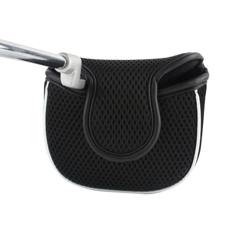 Andux Mesh Heel-Shafted Mallet Putter Cover Golf Putter Head Covers Black, Square MT/TG14