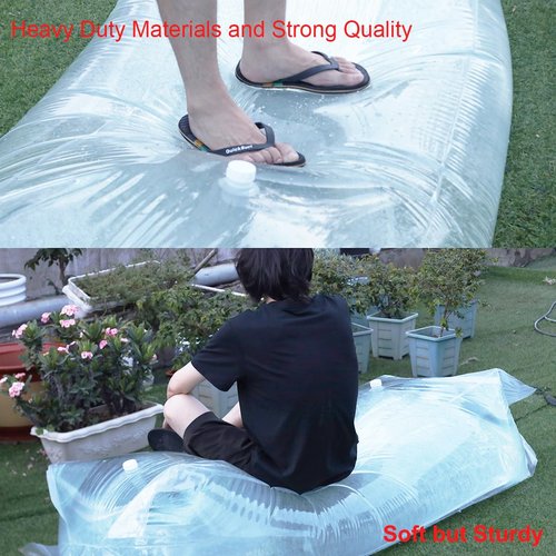 Yonawlsy Bathtub Drinking Water Bladder,2 Pack 60 Gallon Heavy Duty Food-Grade Plastic Bag Hold Fresh Drinking Water, Using for Camping, Gardening or Disaster and Hurricane Survival