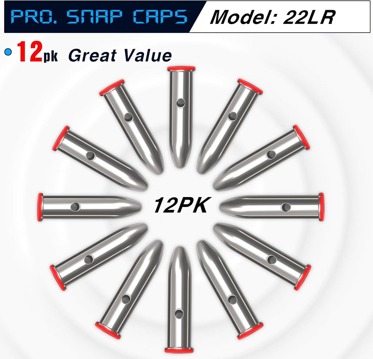 Snap Caps | Reusable Training Dummy Rounds for Safe Dry Fire Practice - Real Weight Simulation