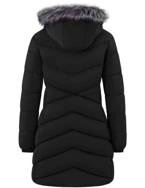 wantdo Women's Lightweight Puffer Coat Warm Bubble Jacket (Black, X-Large)