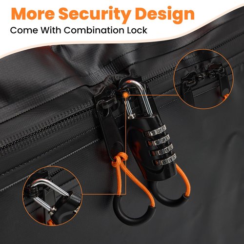 DUMOS Car Rooftop Cargo Carrier 20 Cubic Feet, Car Roof Waterproof PVC Bag, with Anti-Slip Mat,Combination Luggage Lock, Reinforced Straps & Door Hooks,Fit Vehicles with/Without Roof Racks