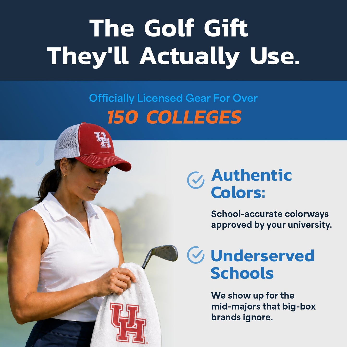 Sport Your Gear Furman Paladins Golf Bag Towel - Officially Licensed - Athletic Logo - Ultra-Absorbent, Grommet Attachment, Keeps Clubs & Hands Dry
