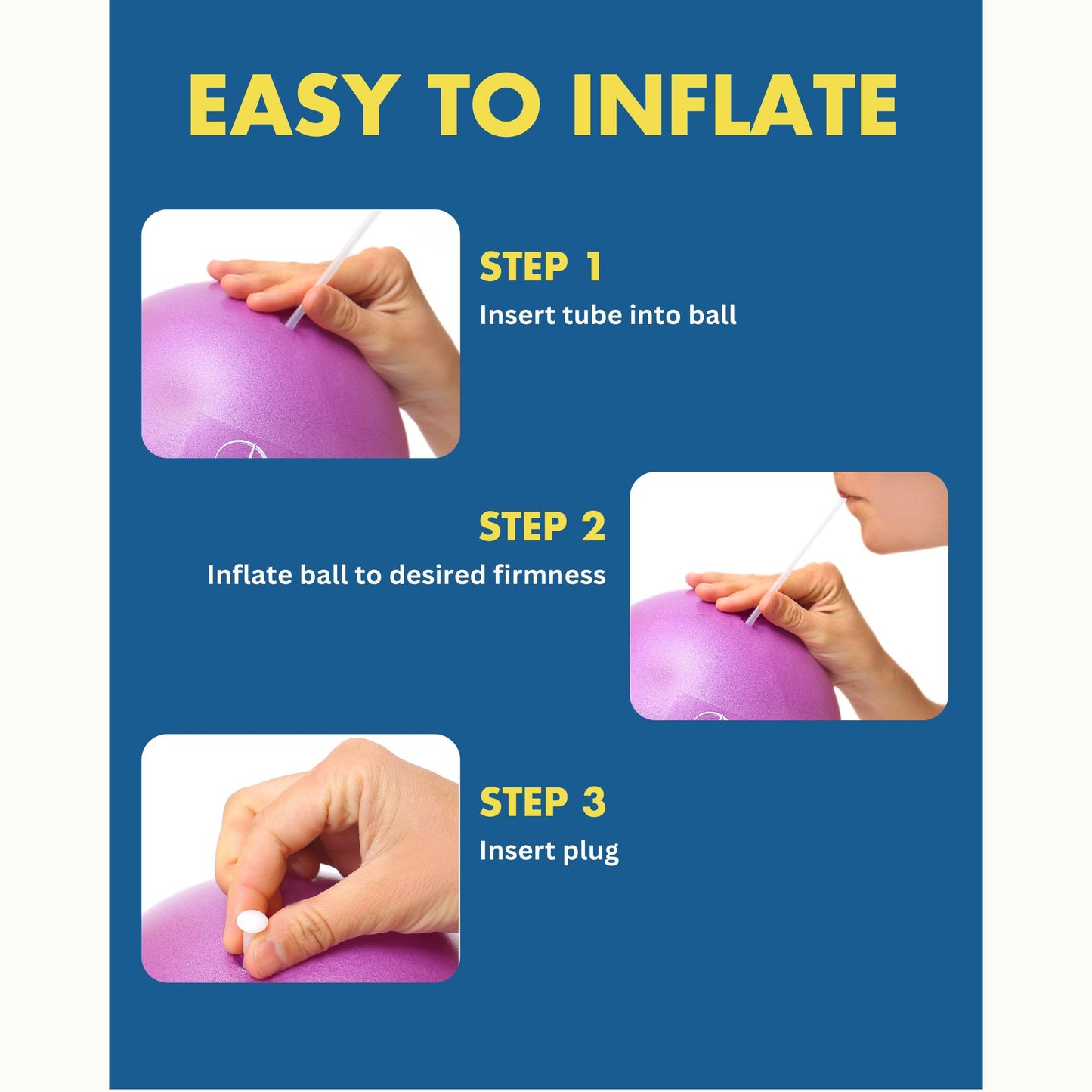 ProBody Pilates Ball 9 Inch - Small Exercise Ball for Stability, Barre, Core, Ab Workouts, Yoga, & Physical Therapy (Turquoise)