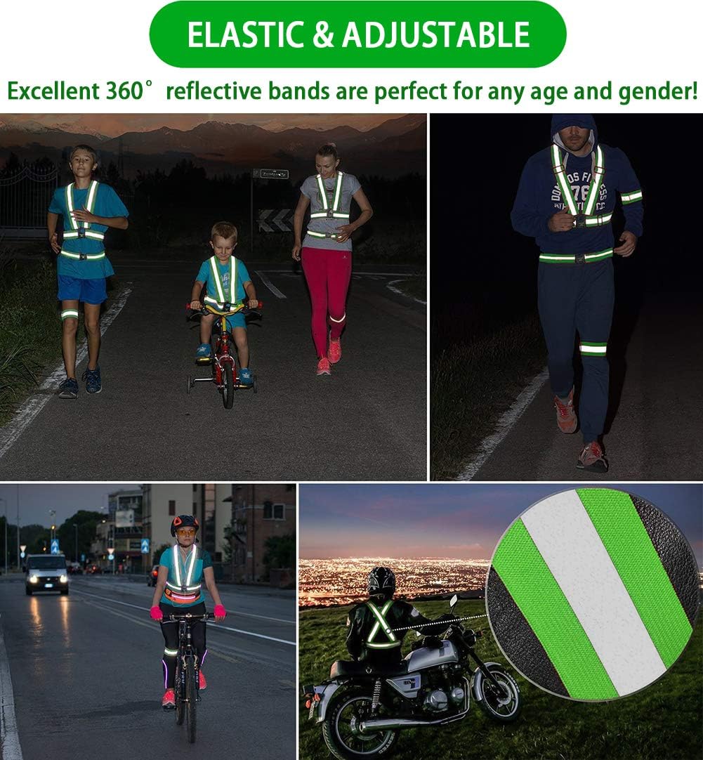 Skiennix Reflective Vest - Adjustable High Visibility Safety Gear | Ultralight & Comfy for Running, Cycling, Walking