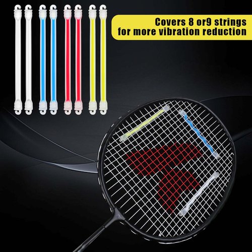 Qianyu 8 Pcs Tennis Racket Dampener Shock Absorber Tennis Vibration Dampener Soft Silicone Racket Shock Absorber to Reduce Vibration Racquet Vibration Accessories for Player Sports Favor