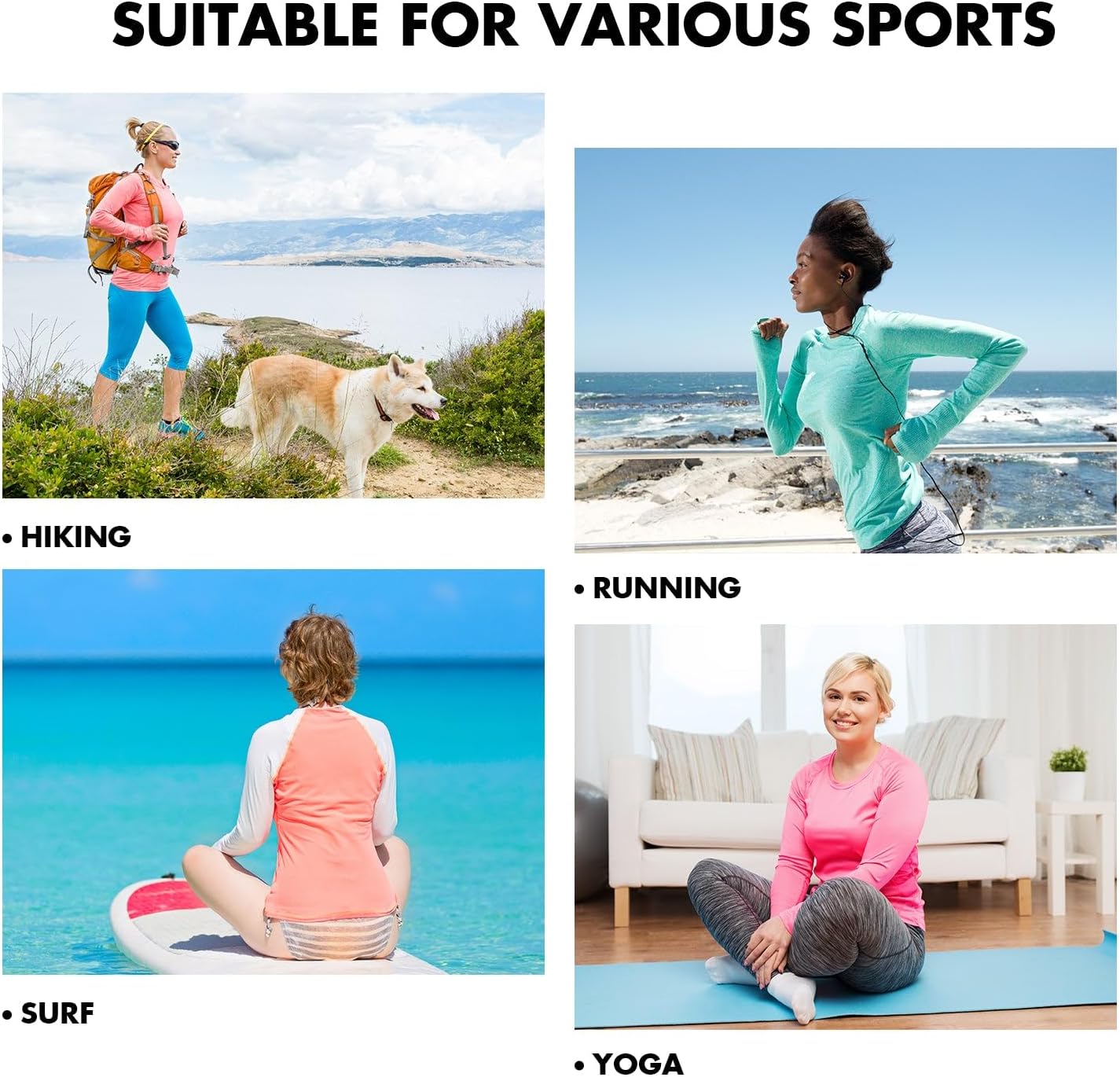 Baleaf Women's Long Sleeve UPF 50+ Sun Shirt - Lightweight UV Protection Rash Guard for Hiking
