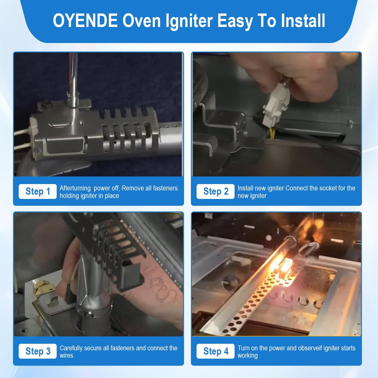 WB13K21 Oven Igniter for Gas Stove,Oven Igniter, for G-E Frigid-aire Hotp-oint Kenm-ore Sams-ung Gas Oven Igniter 5303935066,WB13K0021,WB13T10045,WB13K10026,Replace DG94-00520A Norton 501a,AP2020569.