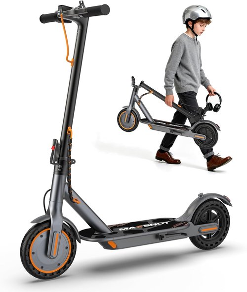 Maxshot Electric Scooter - High-Speed Folding Escooter for Adults & Kids | 8.5"/10"/14" Tires, 16-22 MPH, Long Range Up to 50 Miles