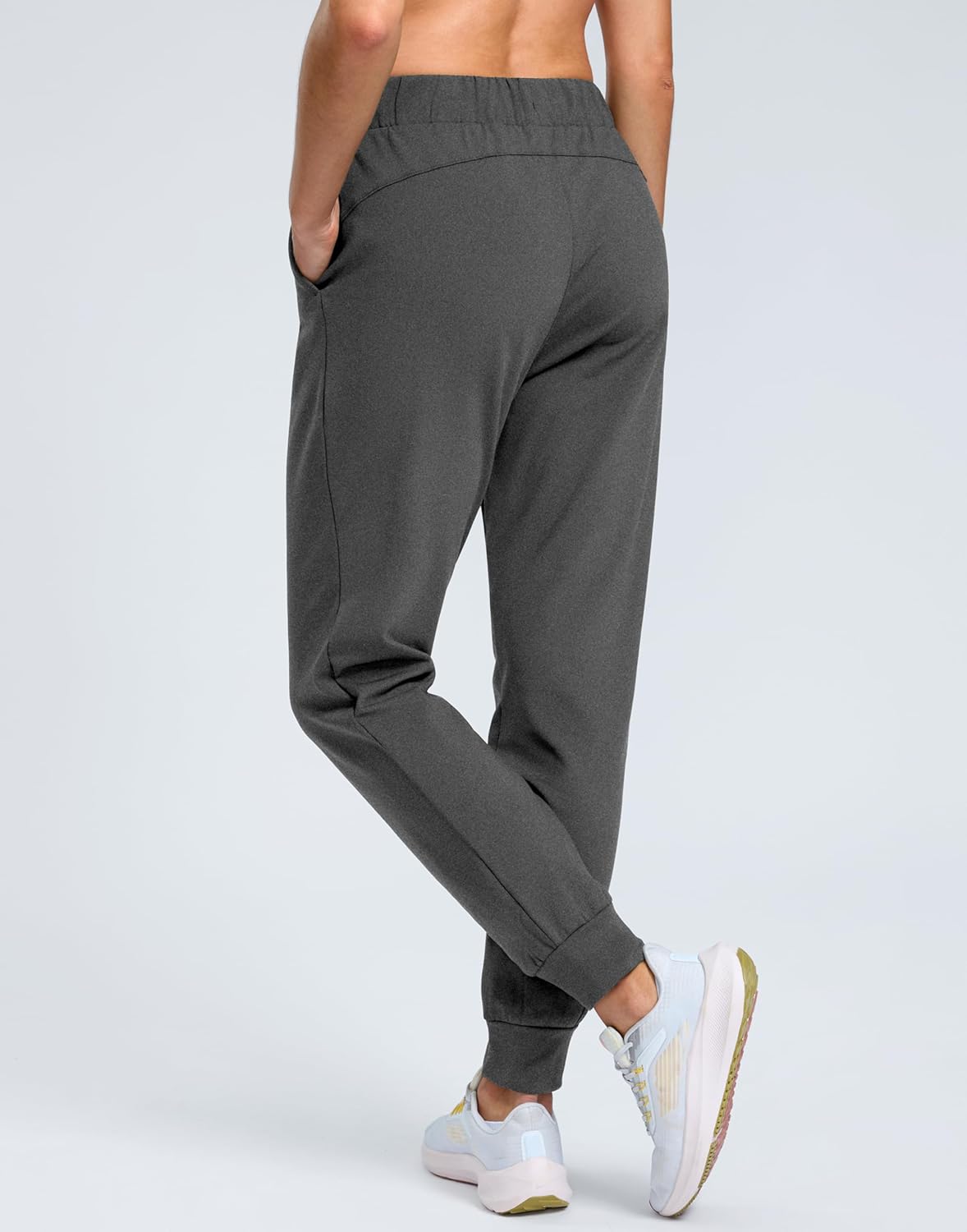 SANTINY Women's Thermal Fleece-Lined Joggers - Waterproof Sweatpants with Pockets for Winter Hiking
