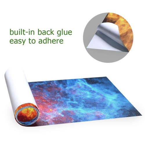Kigai Fire & Ice Skateboard Grip Tape Sheet,Non Slip Waterproof Sandpaper Scooter Grip Tape Longboard Griptape 33.1x9.1inch