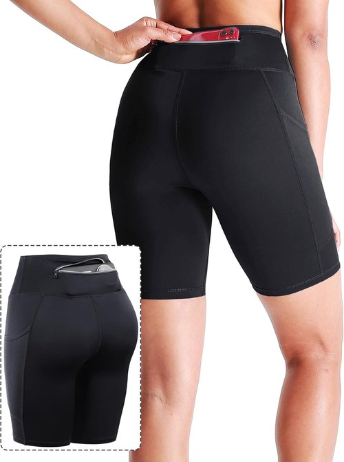 CADMUS High Waisted Workout Shorts for Women - 3 Pack | 7.5" Biker Shorts with Pockets