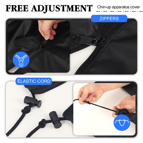 Squat Rack Cover, 420D Oxford Fabric Waterproof Power Cage Cover with Zipper & Drawstring, Large Gym Equipment Dust Cover for Power Cage, Smith Machine, Dumbbell Rack, 68" x 64" x 82.5"