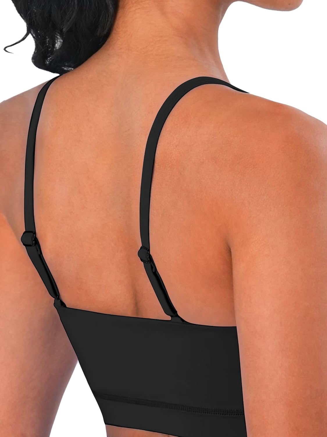 Sunzel Women's Sports Bra - Buttery Soft Wireless Crop Top with Adjustable Straps | Low Impact Yoga & Gym Wear