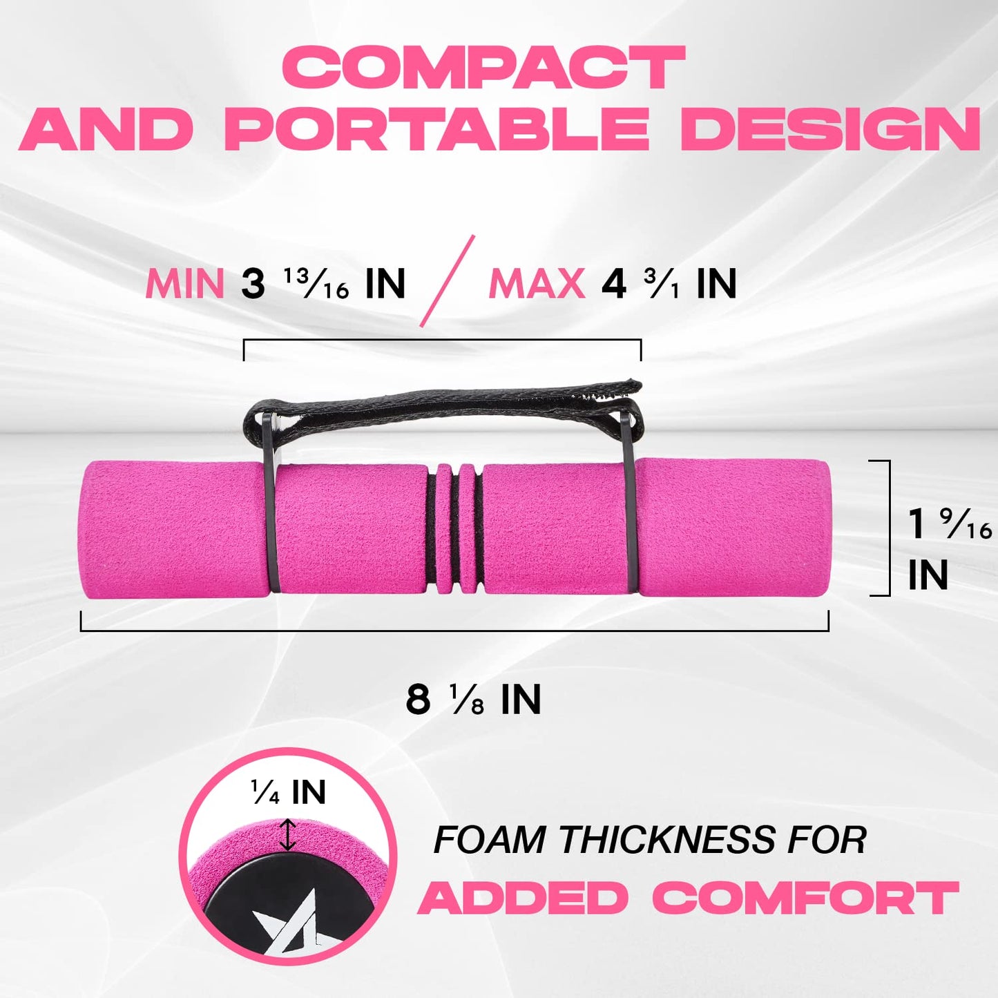 Yes4All 2lbs Adjustable Dumbbell Hand Weights Set Of 2 for Women's Walking or Travel Exercise with Adjustable Straps, Foam Cover, and Color Coded Weight, Anti Slip