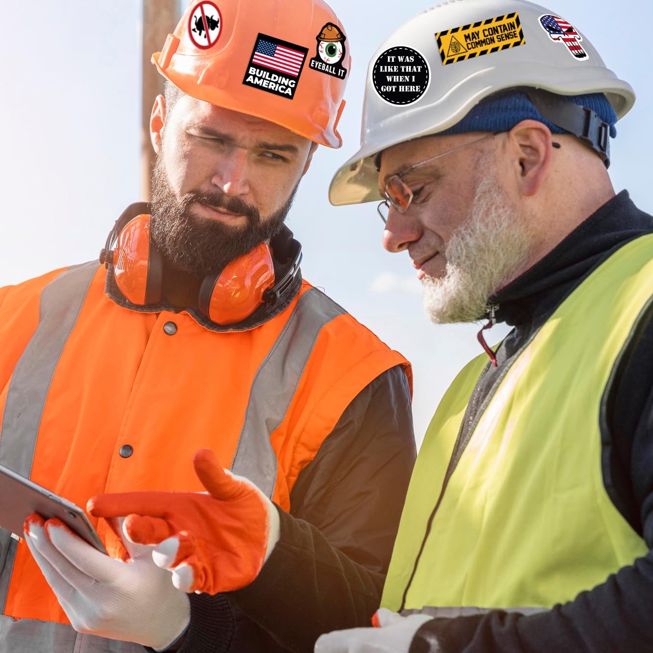 225PCS Funny Hard Hat Stickers (Dirty) for Adults Humor Waterproof Vinyl Welding Helmet, Tool Box, Electrician, Mechanic Construction - Blue Collar Gifts for Men No Repeat