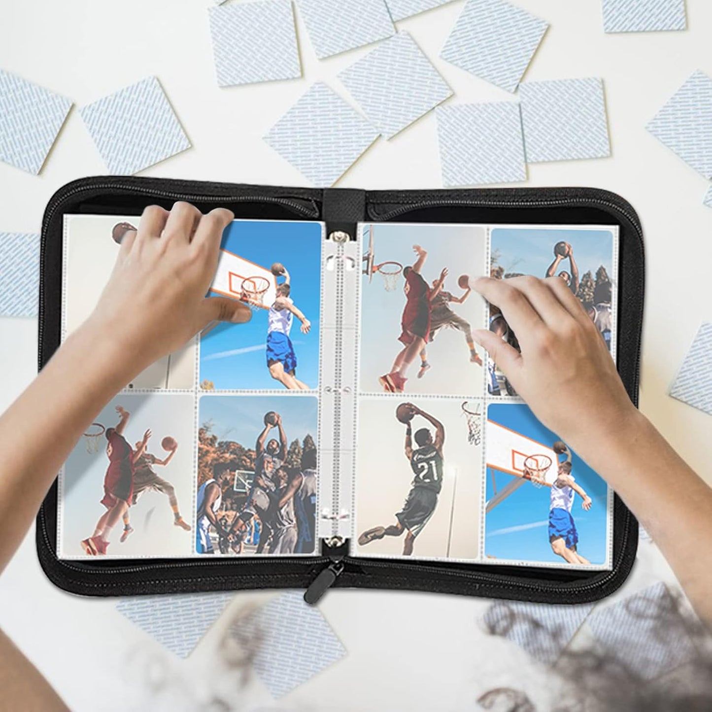 Skiennix Premium Basketball Card Binder - 400 Double-Sided Pockets, Water-Resistant, 3-Ring Album